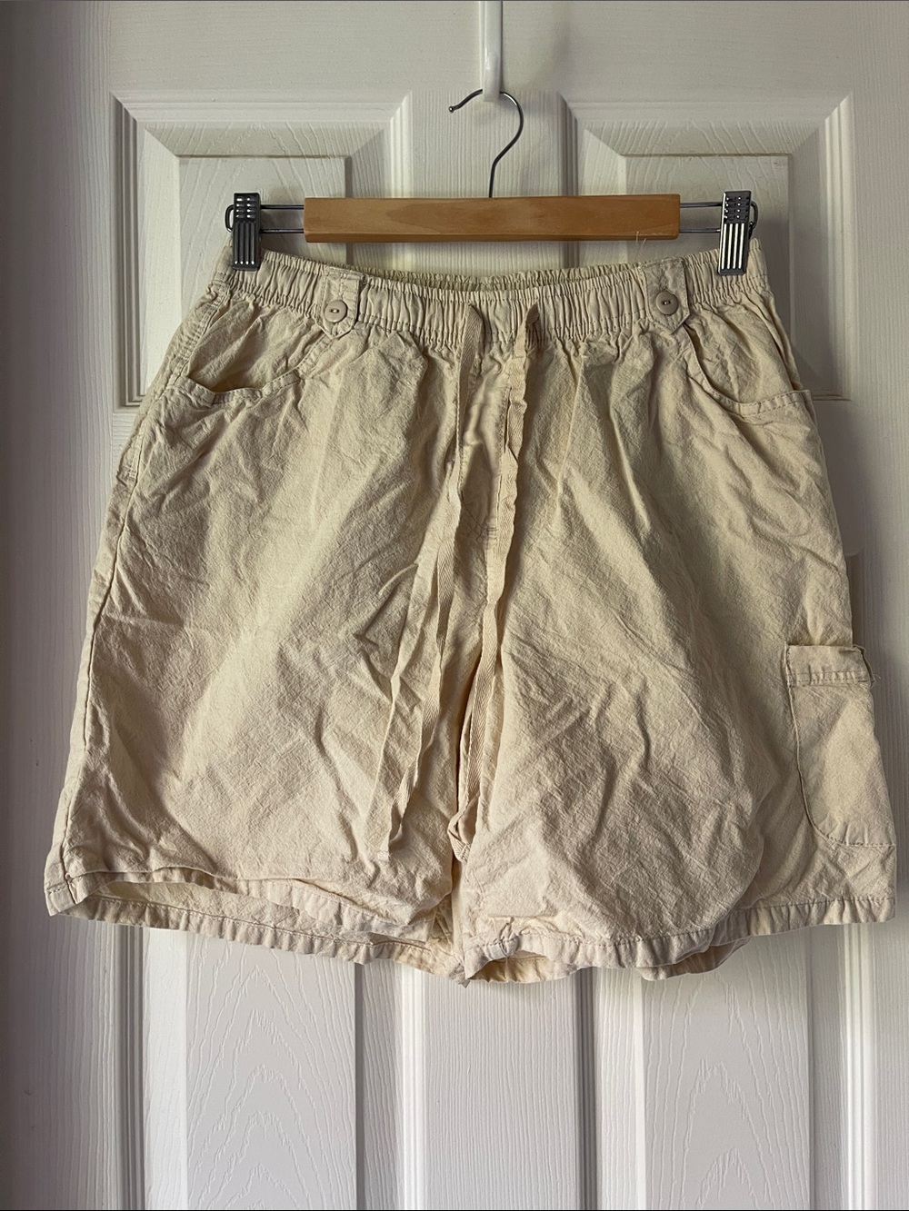 Vintage Erika Cream Cotton Shorts